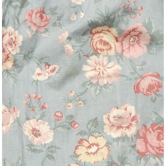 Gunne Sax Blue Prairie Floral Dress Cotton Lace Womens Medium Buttondown 1970's - Picture 10 of 14